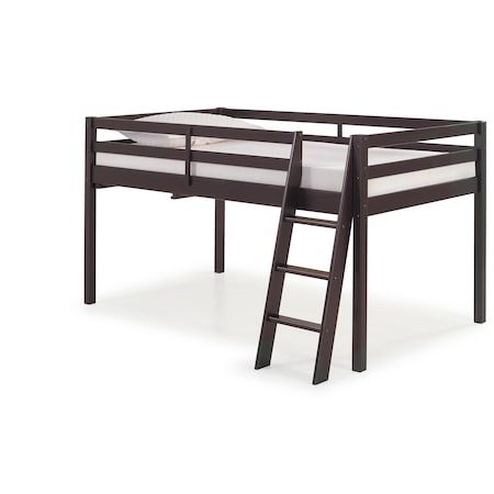 Alaterre Furniture Twin Wood Junior Loft Bed, Espresso, Depth: 79 AJRX10P0A